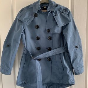 Burberry Belted Coat -  Blue Size 4